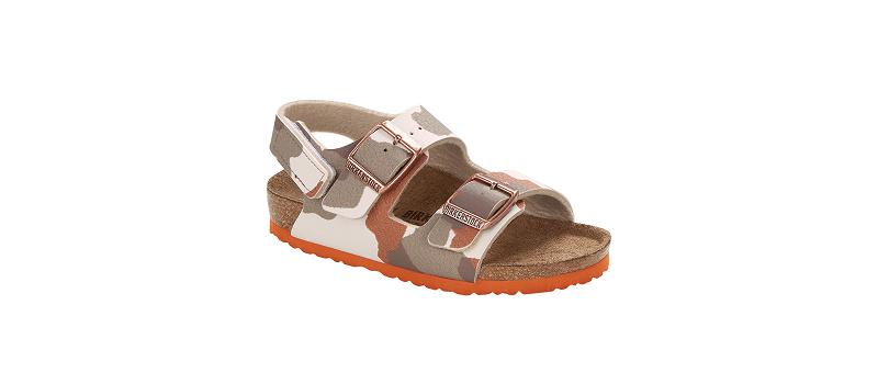 Birkenstock Birko-flor Narrow Milano Børn Rød Camo | DK 138TCE